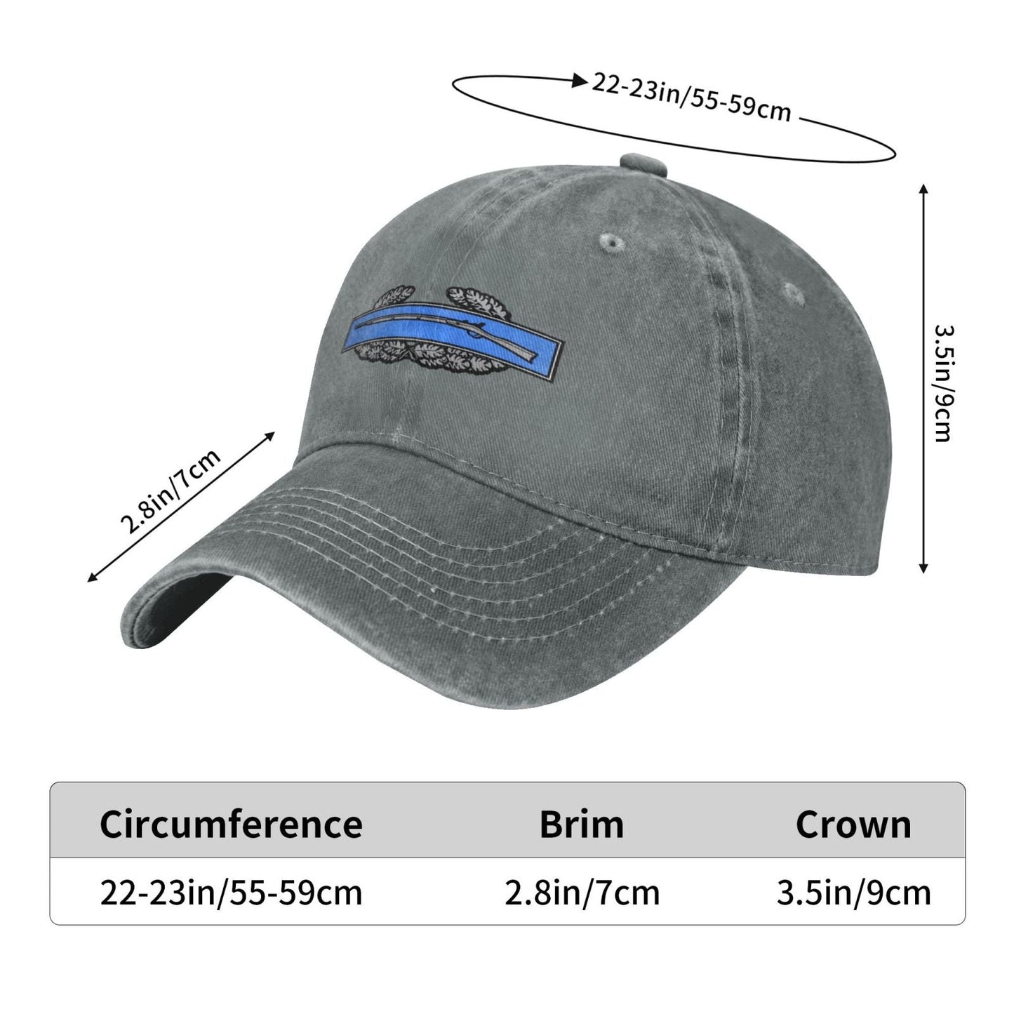 Army Combat Infantryman Badge (Cib)1st Award Printing unisex baseball cap adjustable hats veteran gift