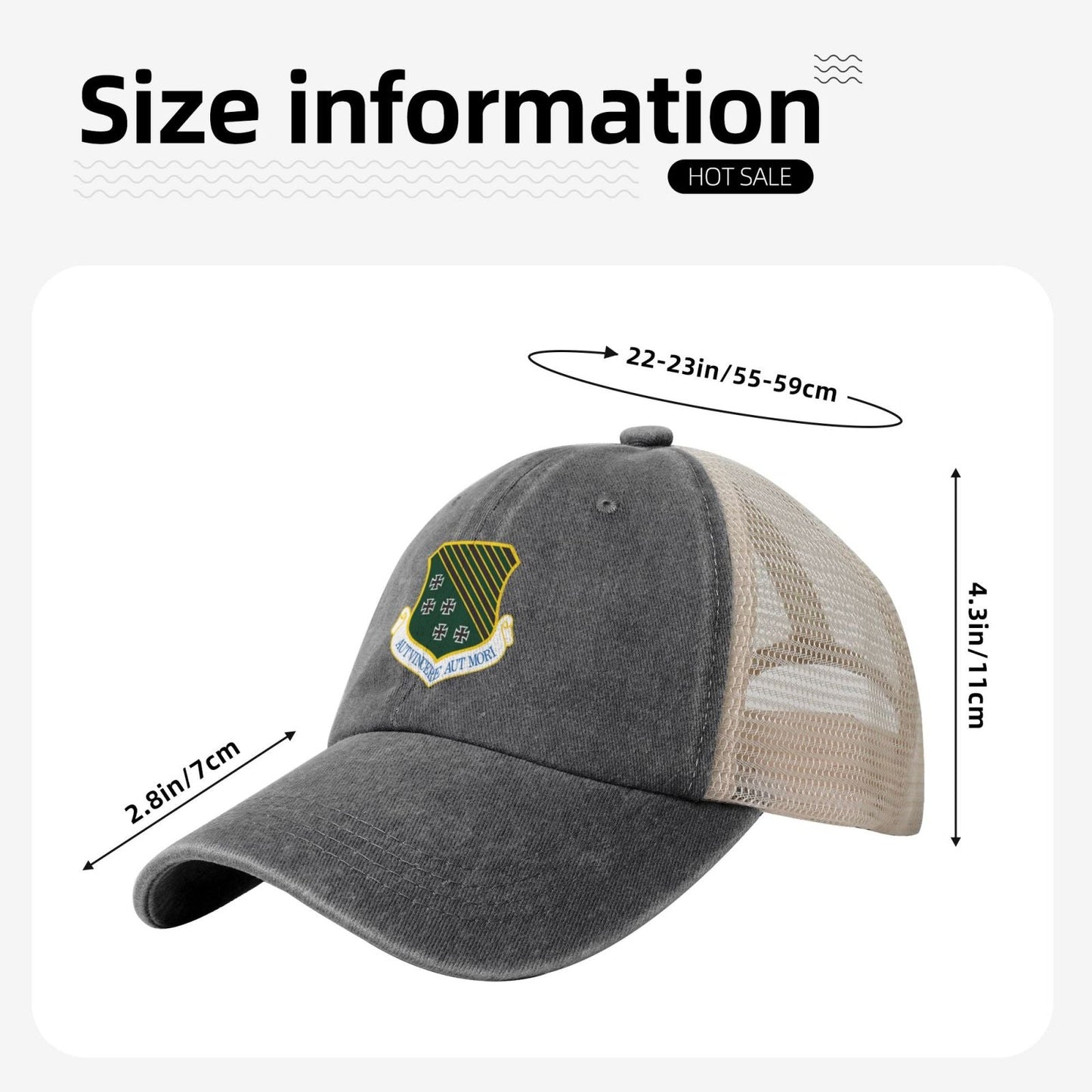 1st Fighter Wing Printed unisex baseball cap adjustable grid baseball cap veteran gift
