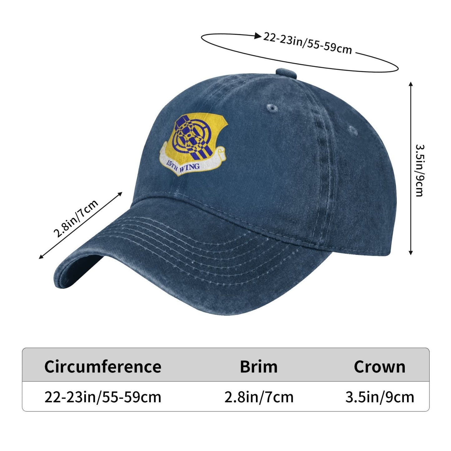 15th Wing Printing unisex baseball cap adjustable cap veteran gift