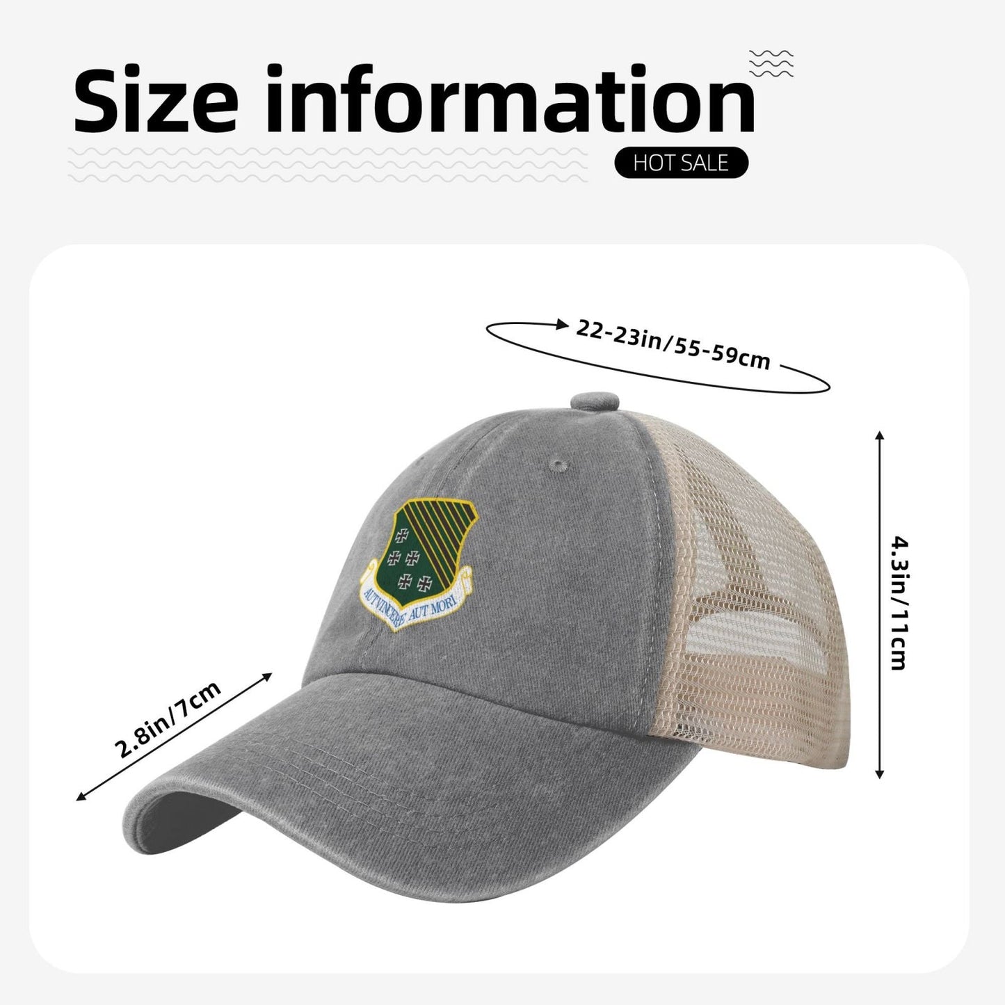 1st Fighter Wing Printed unisex baseball cap adjustable grid baseball cap veteran gift