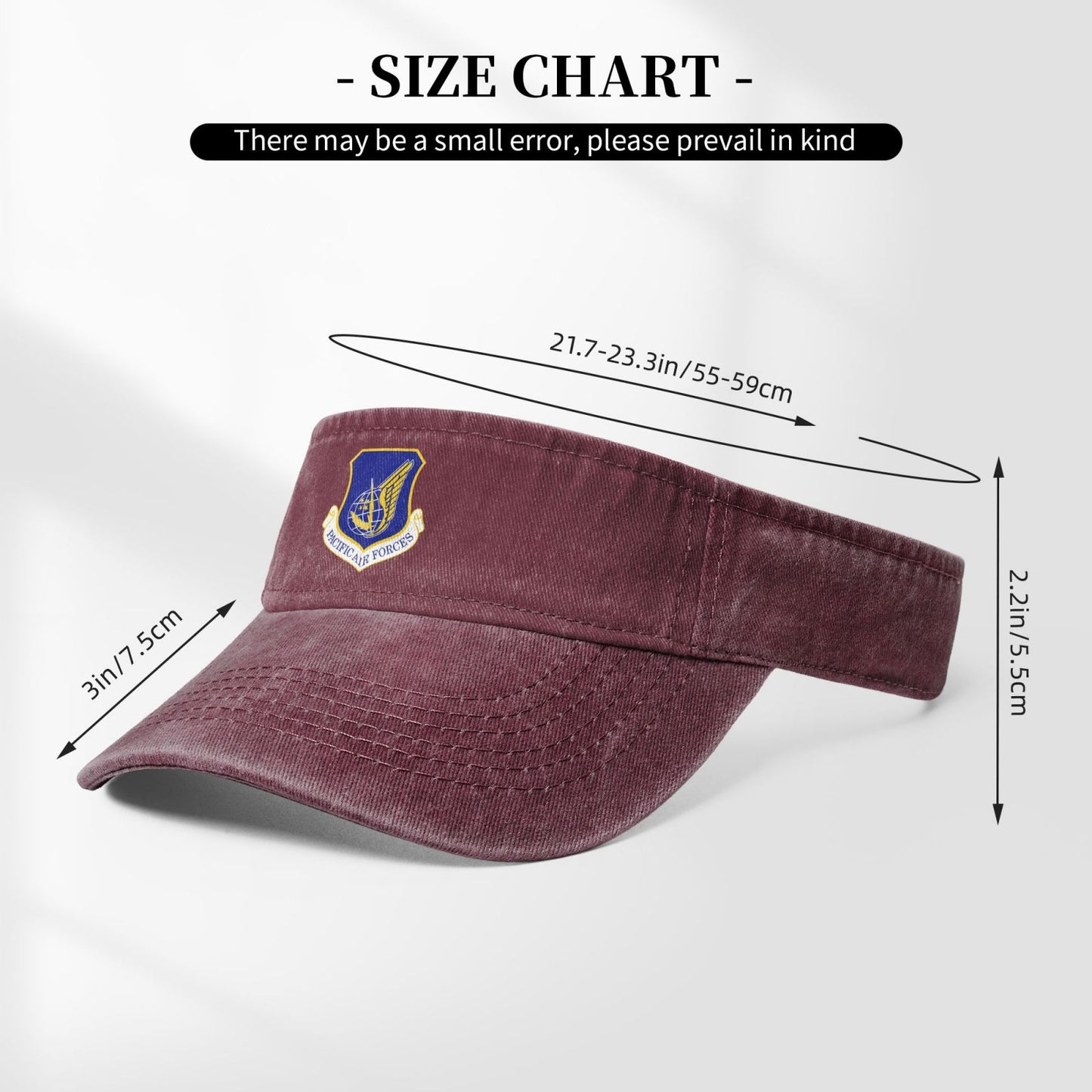 Pacific Air Forces Printing adjustable Empty Top Baseball Sun Cap unisex outdoor sport hat veterans gift