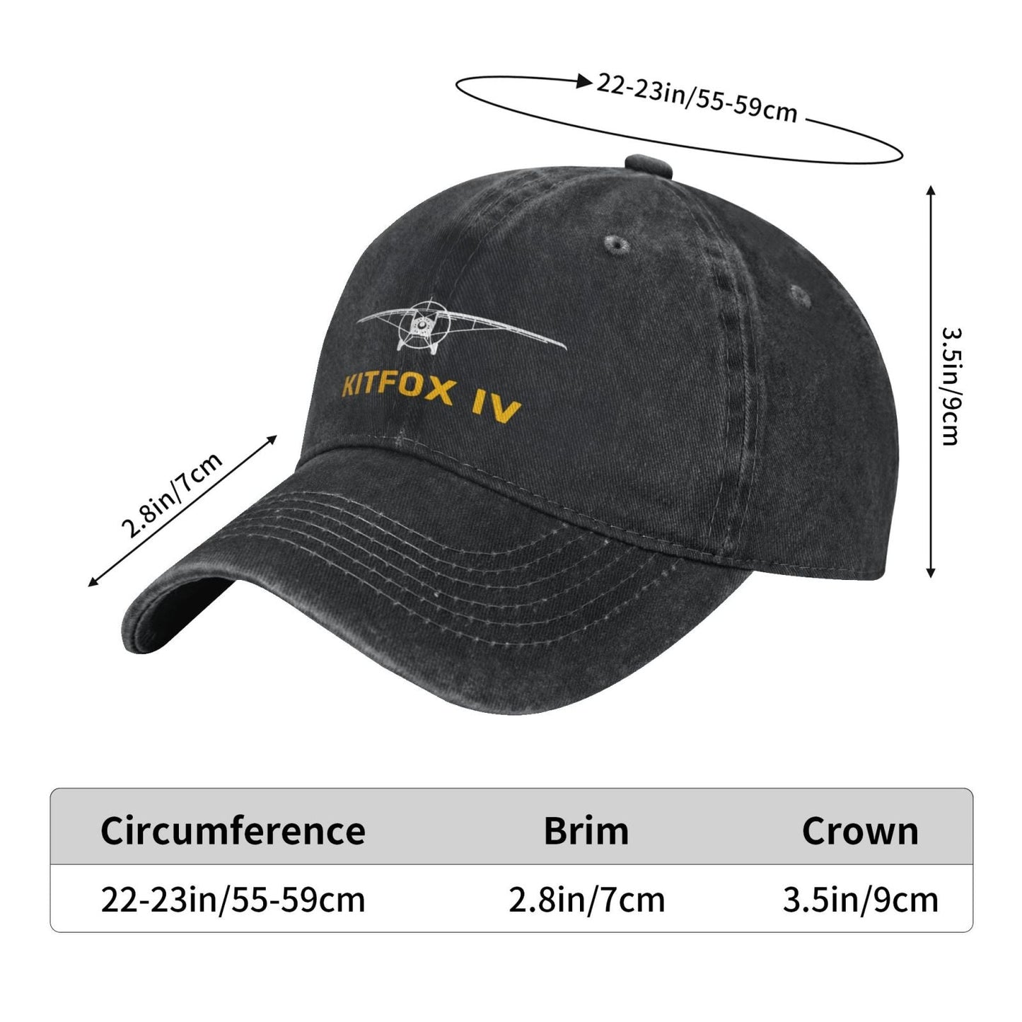 Kitfox IV Printing unisex baseball cap adjustable hats Outdoor leisure hat veteran gift