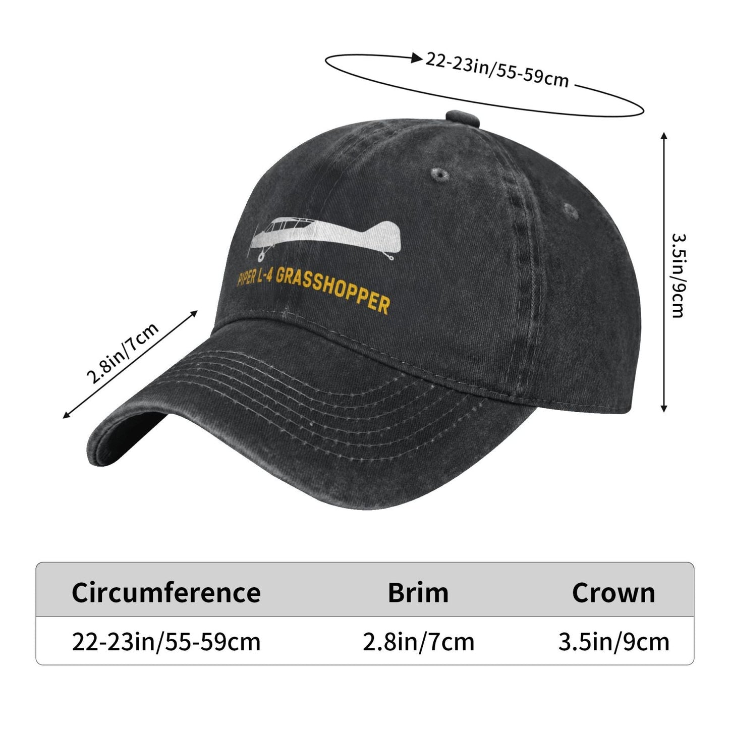 Piper L-4 Grasshopper Printing unisex baseball cap adjustable hats Outdoor leisure hat veteran gift