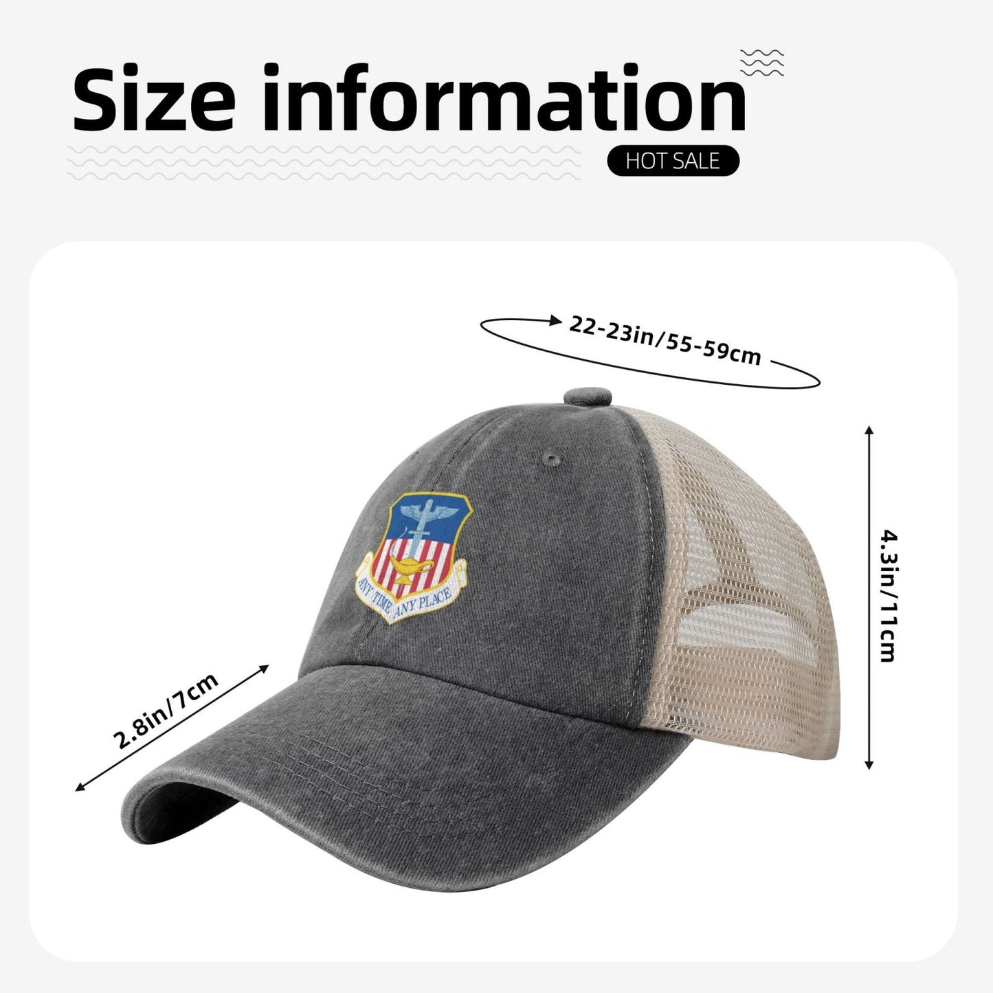 1st Special Operations Wing Printed unisex baseball cap adjustable grid baseball cap veteran gift
