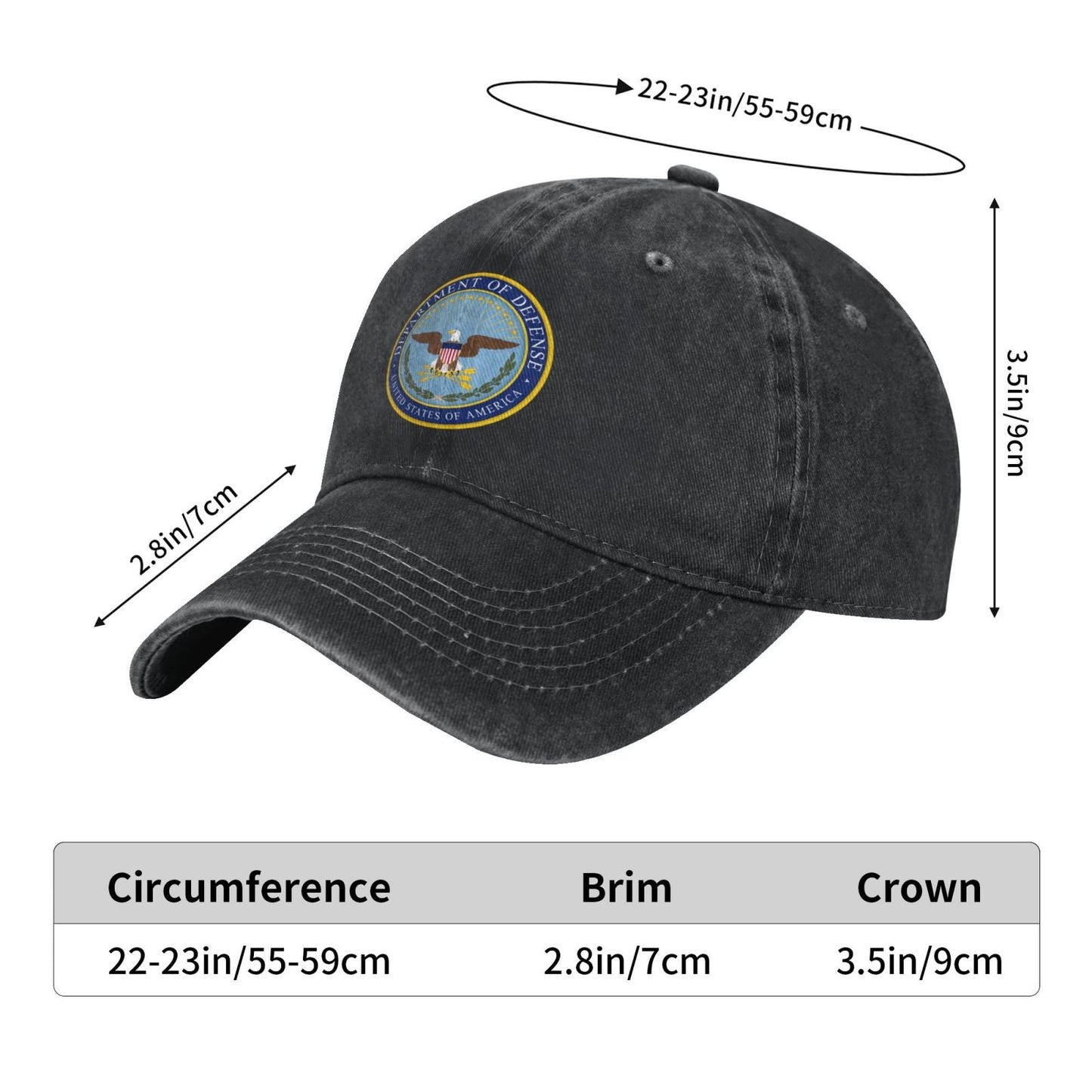 Seal Of The United States Department Of Defense Printing unisex baseball cap adjustable cap veteran gift