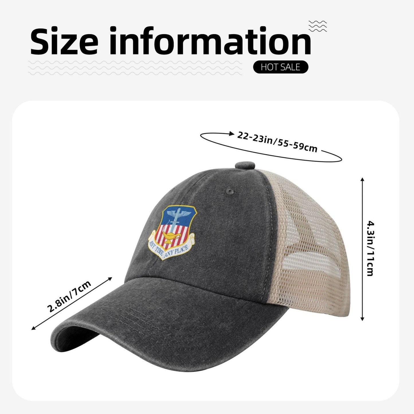 1st Special Operations Wing Printed unisex baseball cap adjustable grid baseball cap veteran gift