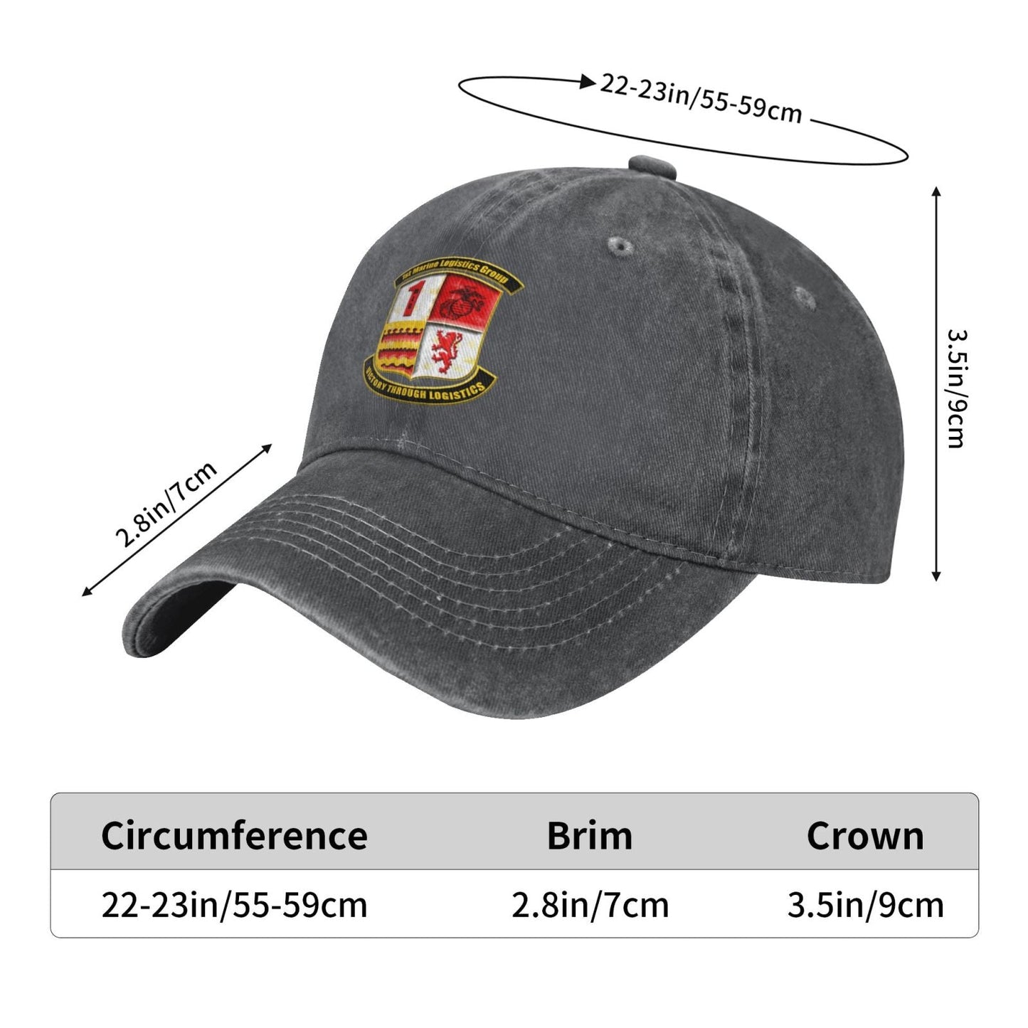 1stMLG Insignia Printed unisex baseball cap adjustable cap veteran gift