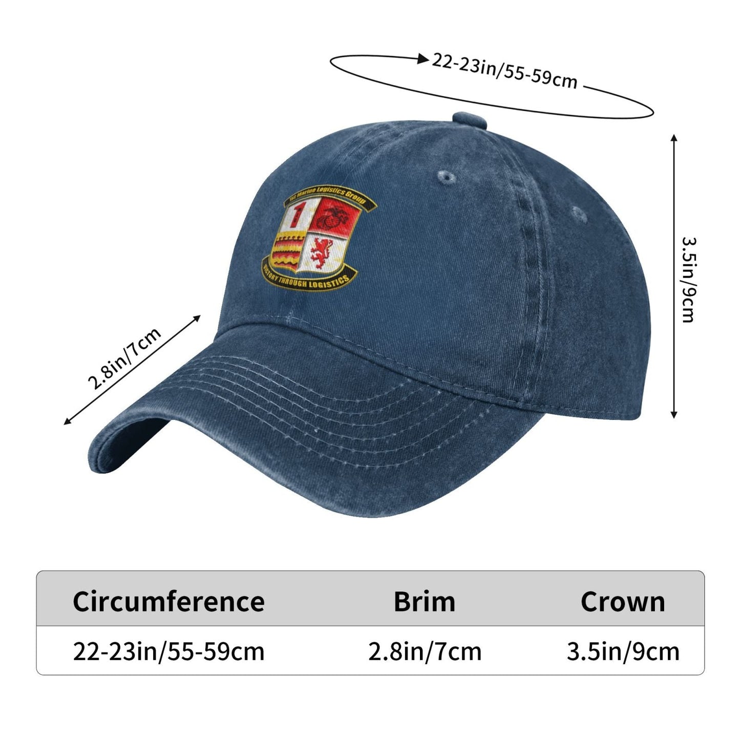 1stMLG Insignia Printed unisex baseball cap adjustable cap veteran gift
