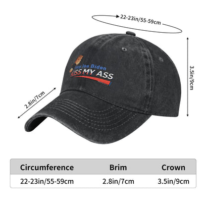 Hey Joe Biden Kiss My Ass Printing unisex baseball cap adjustable hats veteran gift