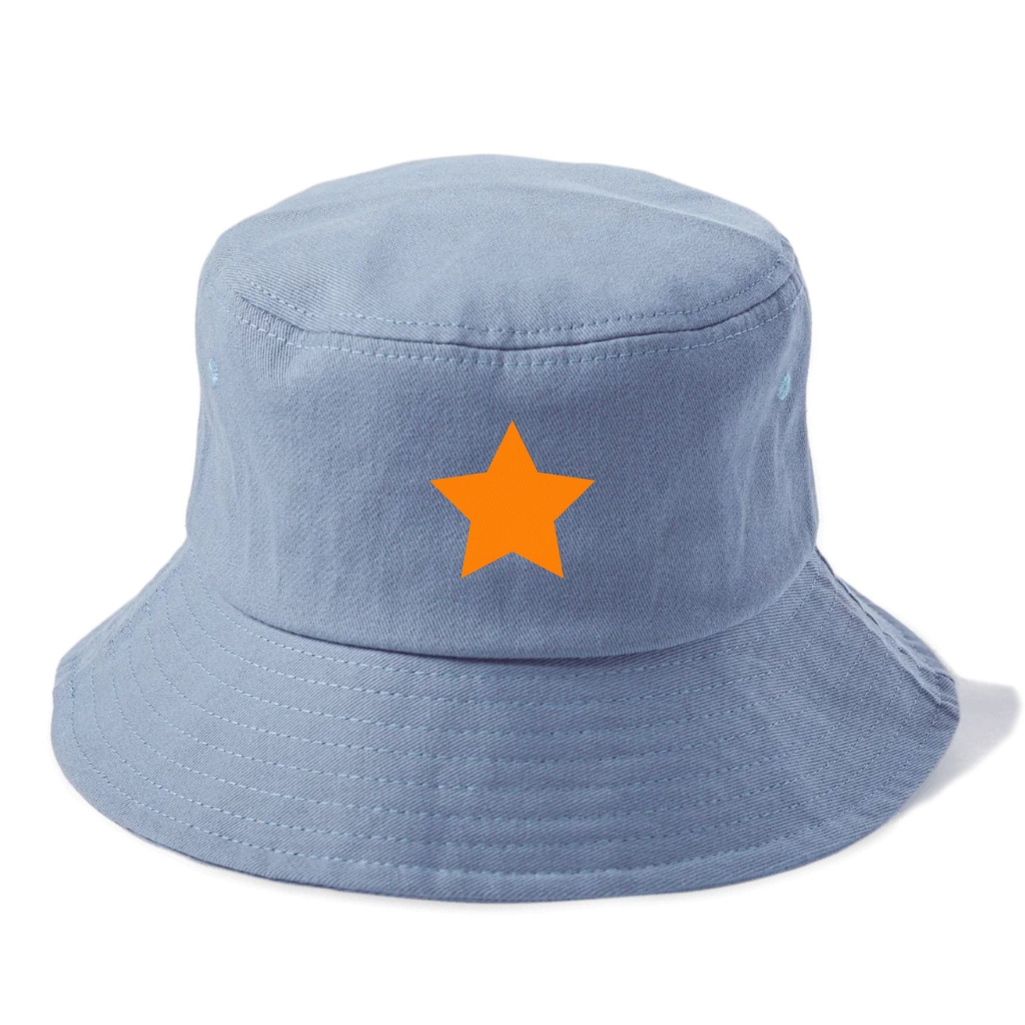 Retro 80s Star Orange Bucket Hat