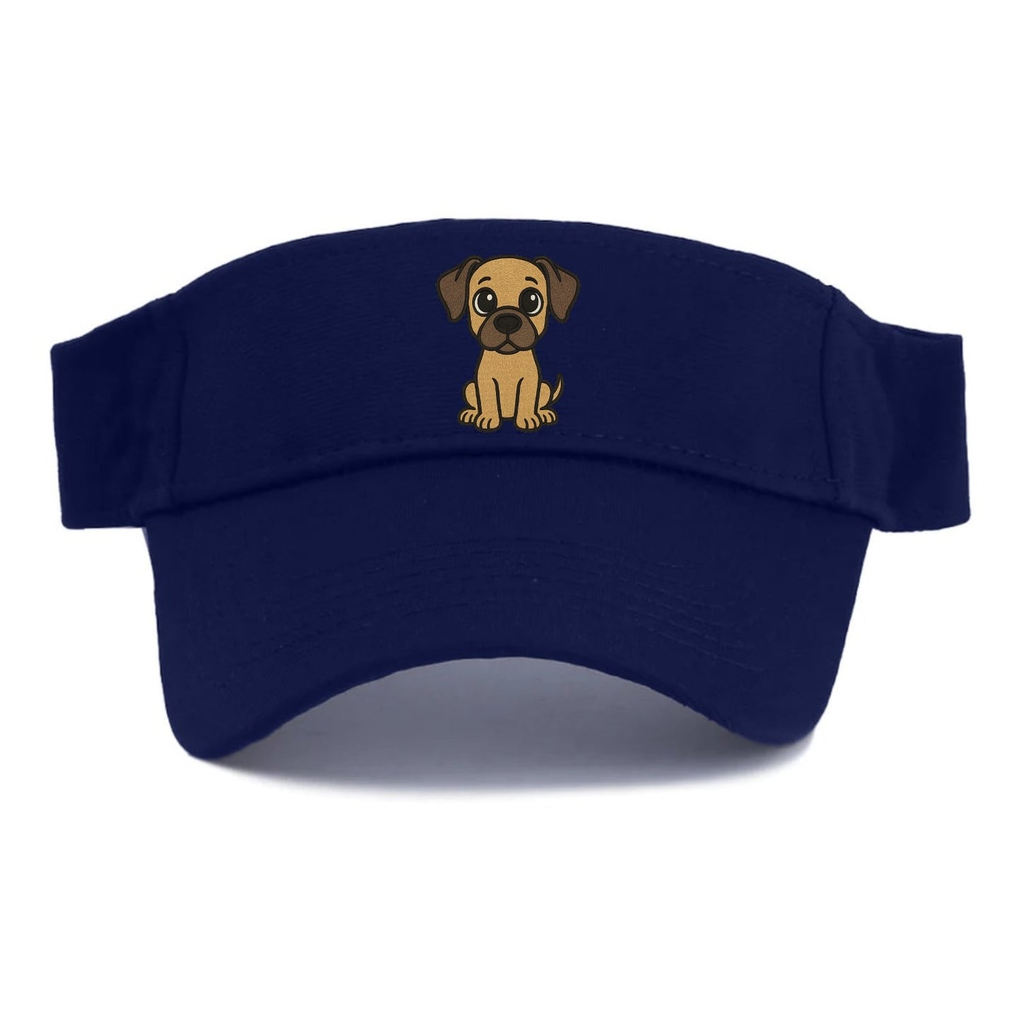 Great Dane Fawn Colored Sitting Pose With Gentle Expression Portrait Design Visor