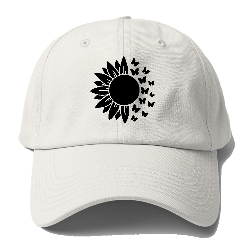 Sunflower Butterflies Baseball Cap