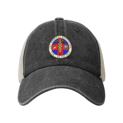 1st Medical Battalion (FtO) Printed unisex baseball cap adjustable grid baseball cap veteran gift