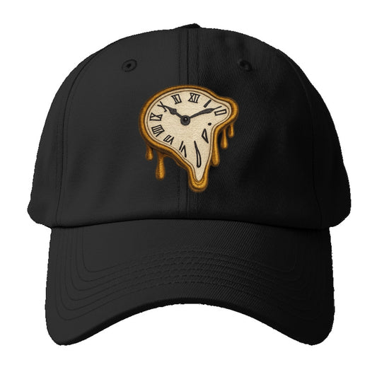 Melting Clock Surreal Time Distortion Baseball Cap