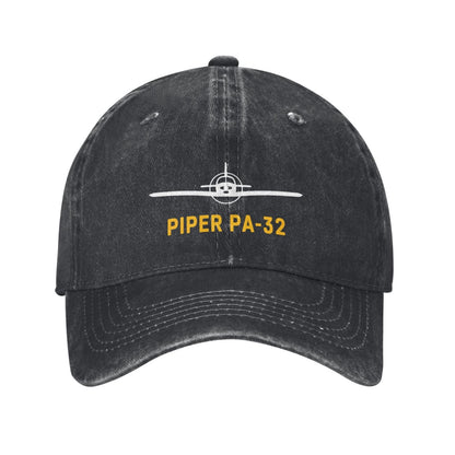 Piper PA-32 Printing unisex baseball cap adjustable hats Outdoor leisure hat veteran gift