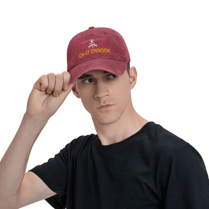 CH-47 CHNOOK Printed unisex baseball cap adjustable cap outdoor casual cap truck driver cap