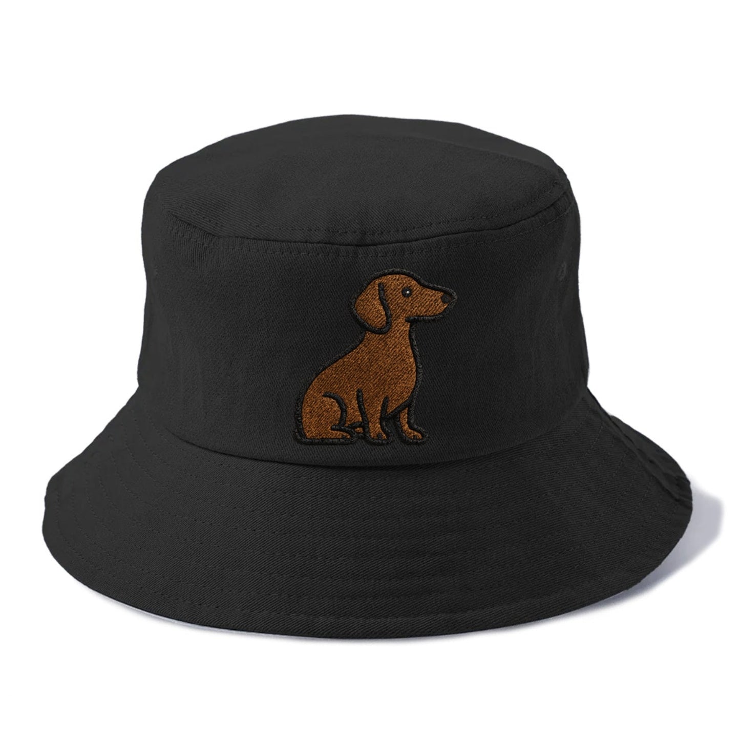 Chocolate Brown Dachshund Loyal Charm Bucket Hat