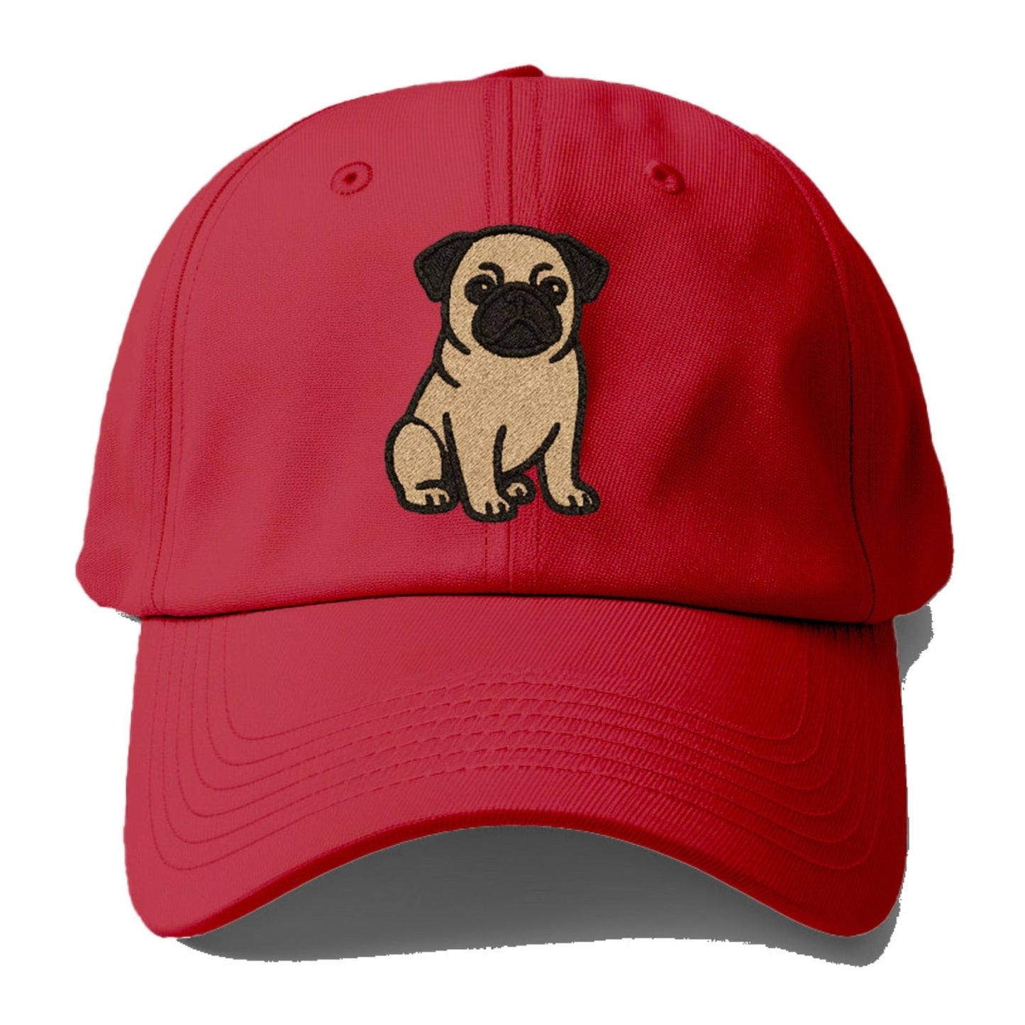 Fawn Pug Sitting Charming Pose Baseball Cap
