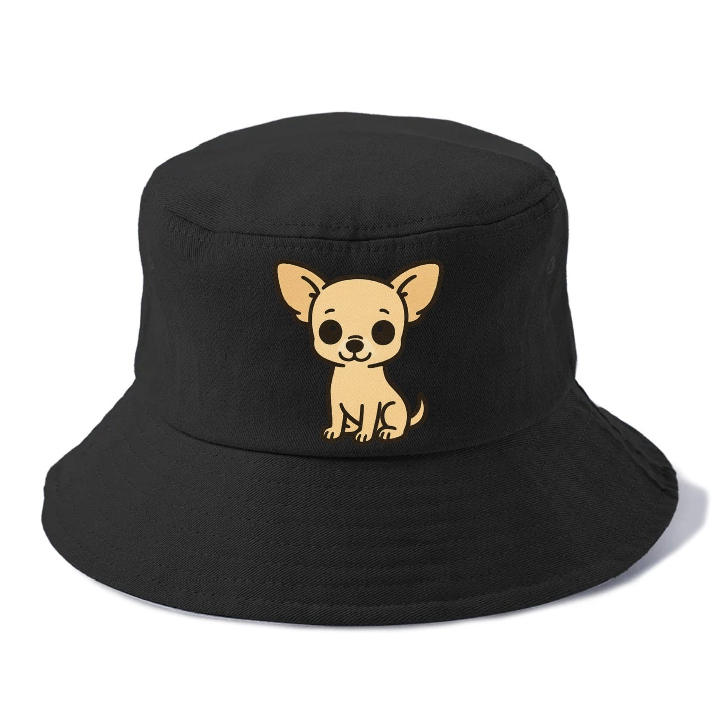 Chihuahua Cream Colored Sitting Pose Portrait Design Bucket Hat