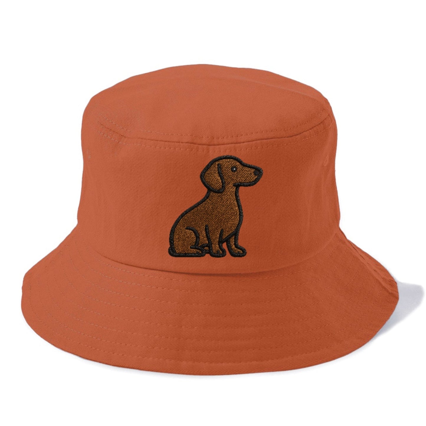 Chocolate Brown Dachshund Loyal Charm Bucket Hat
