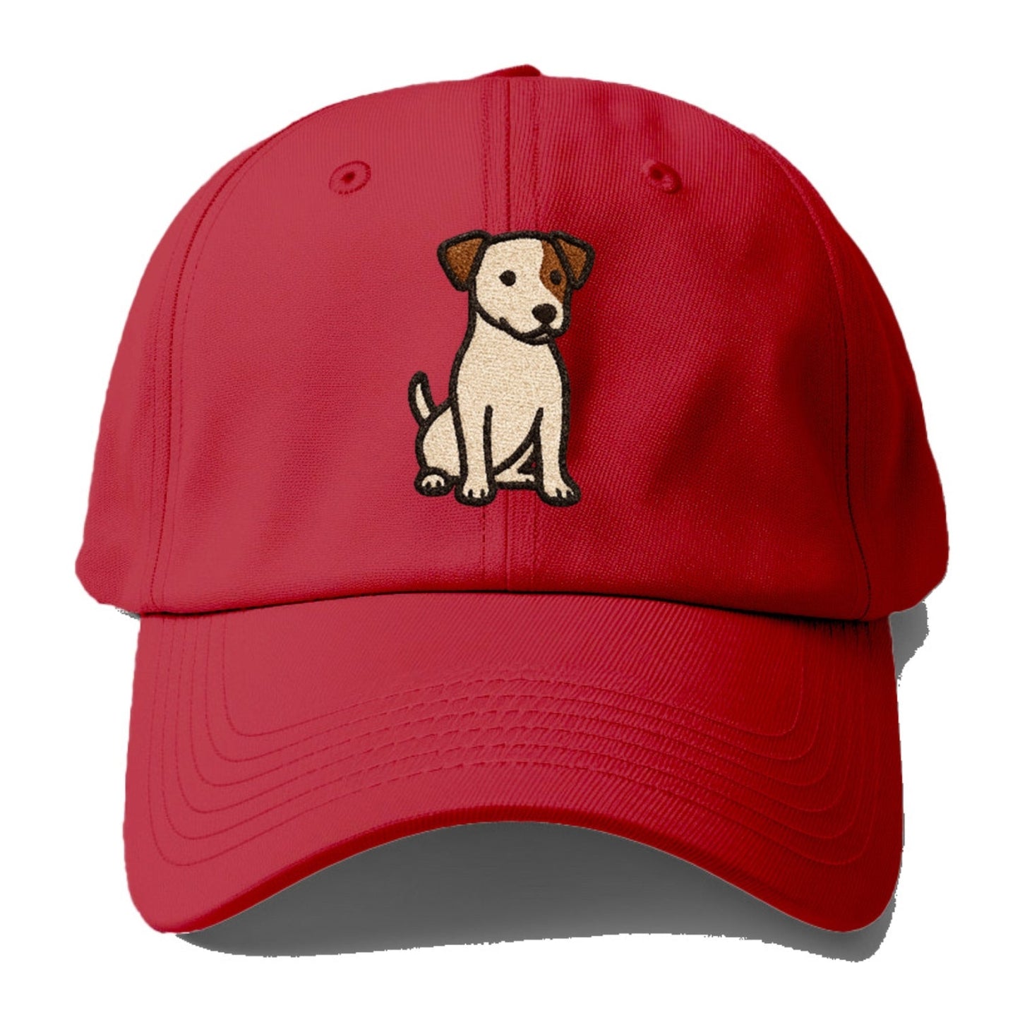Jack Russell Terrier White With Brown Patches Pose Baseball Cap