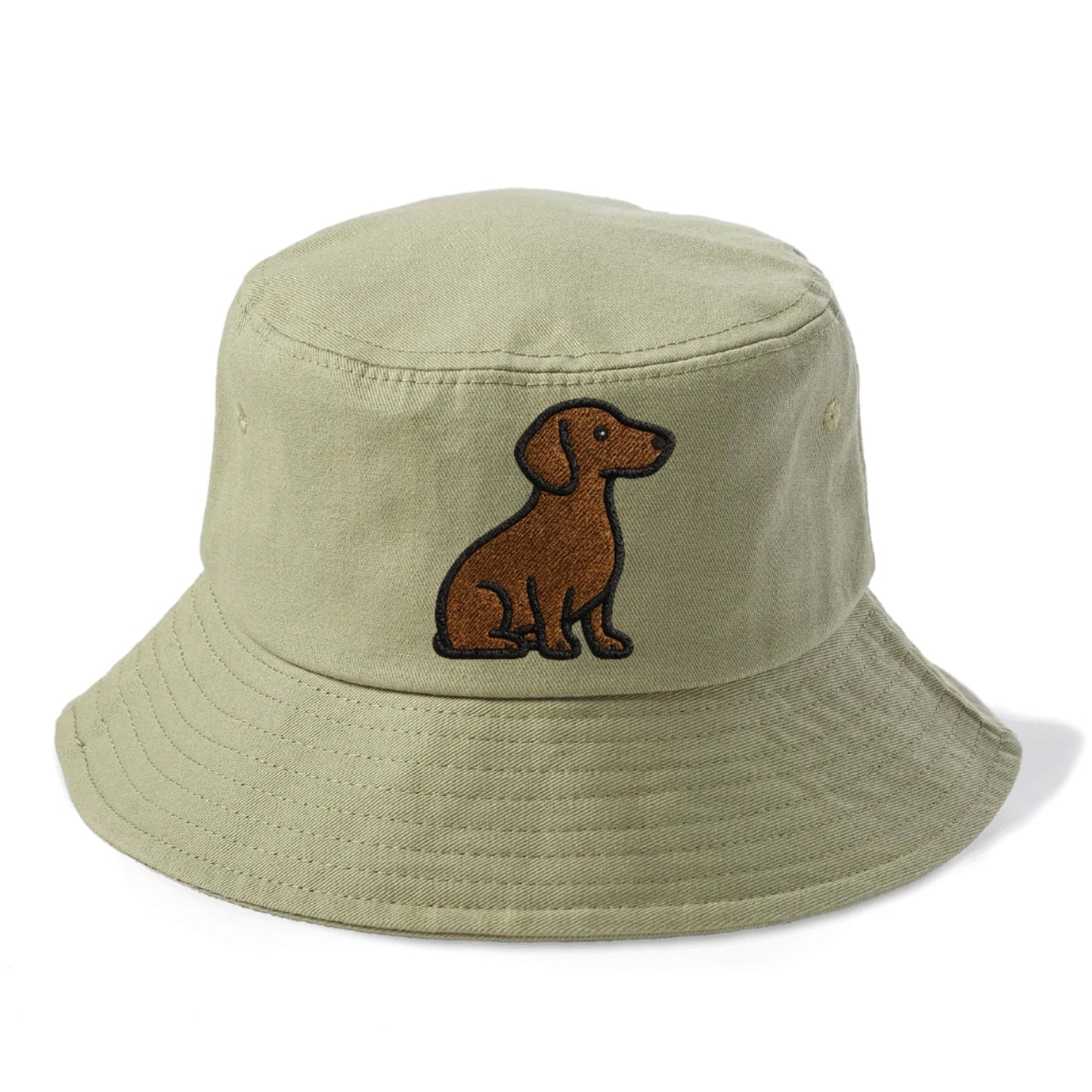 Chocolate Brown Dachshund Loyal Charm Bucket Hat
