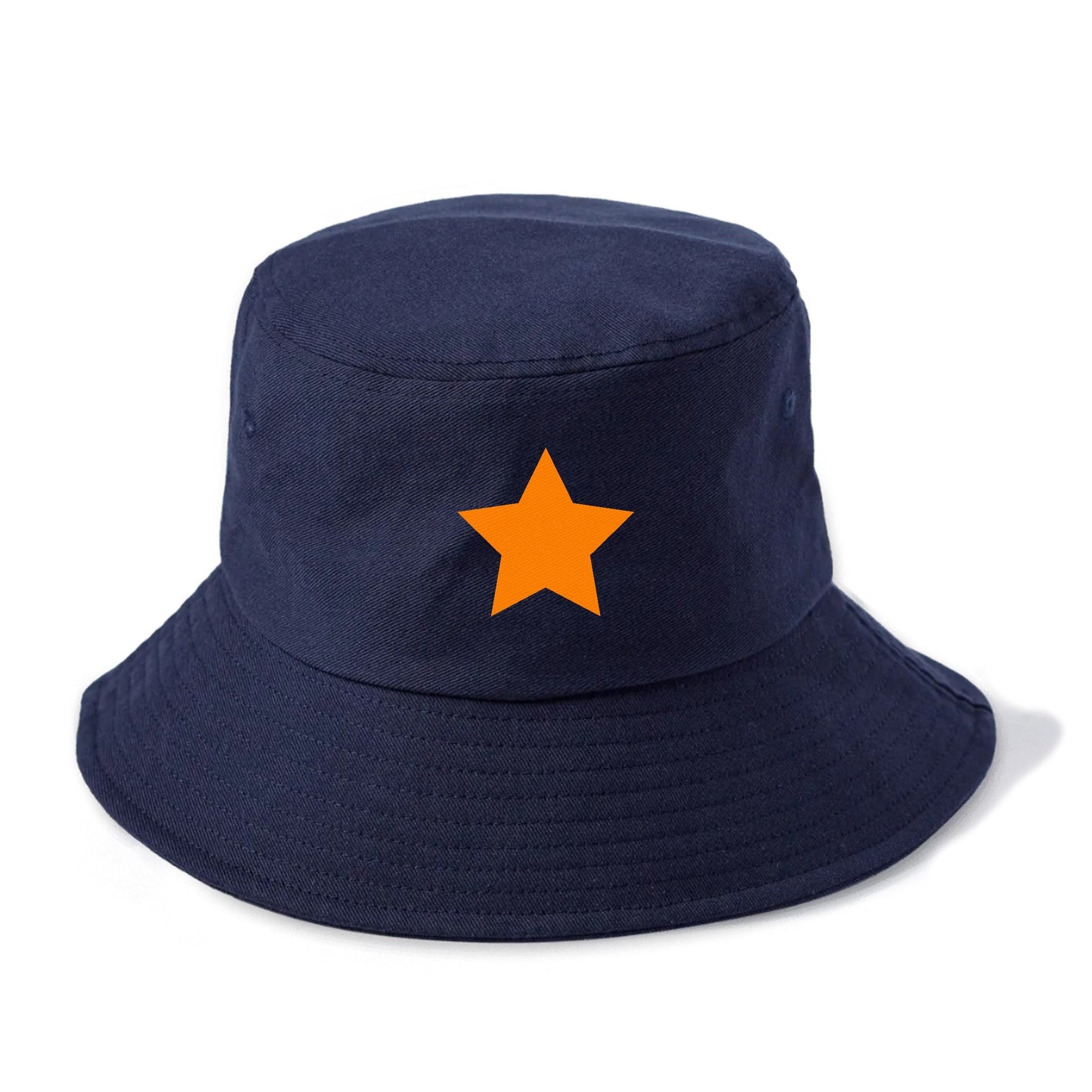 Retro 80s Star Orange Bucket Hat