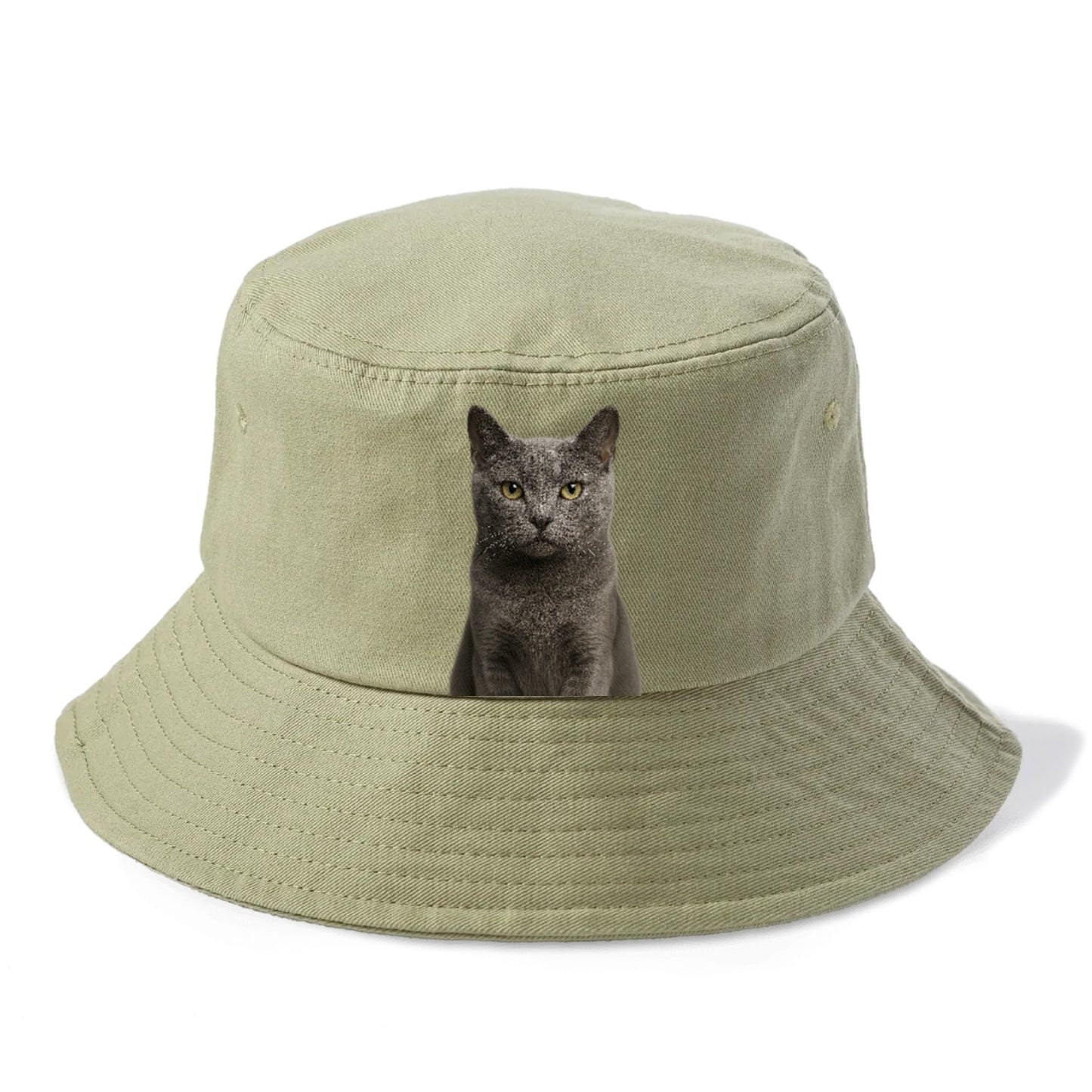 Gray Cat Mysterious Charm Bucket Hat