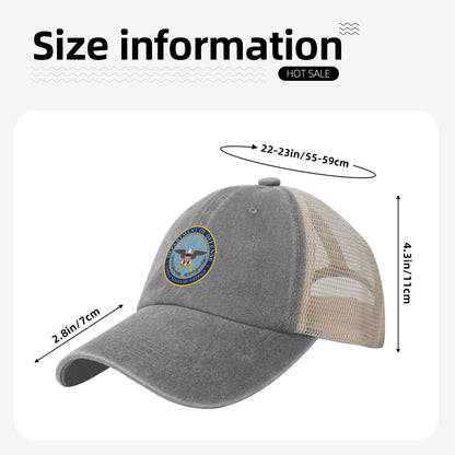 Seal Of The United States Department Of Defense Printed unisex baseball cap adjustable grid baseball cap veteran gift