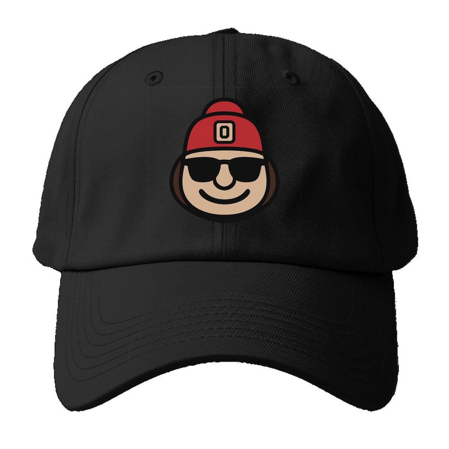 Columbus Brutus wearing Ohio State beanie with Block O patch - Baseball Cap