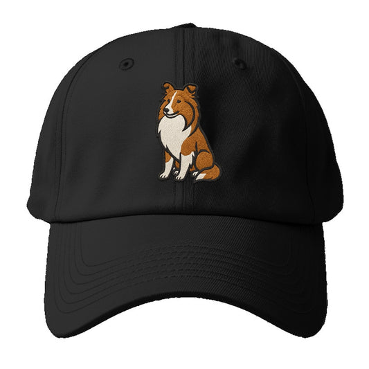 Shetland Sheepdog - Sable and white embr Baseball Cap