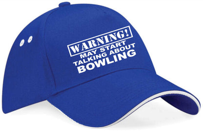 Warning May Talk About Bowling Baseball Cap Sport Lovers Gift For Men & Ladies
