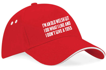 Old Welsh Git Don't Give A Toss Baseball Cap Wales Gift For Men & Ladies