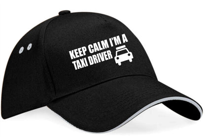 Keep Calm I'm Taxi Driver Baseball Cap Funny Birthday Gift For Men & Ladies