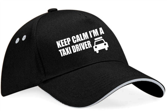 Keep Calm I'm Taxi Driver Baseball Cap Funny Birthday Gift For Men & Ladies