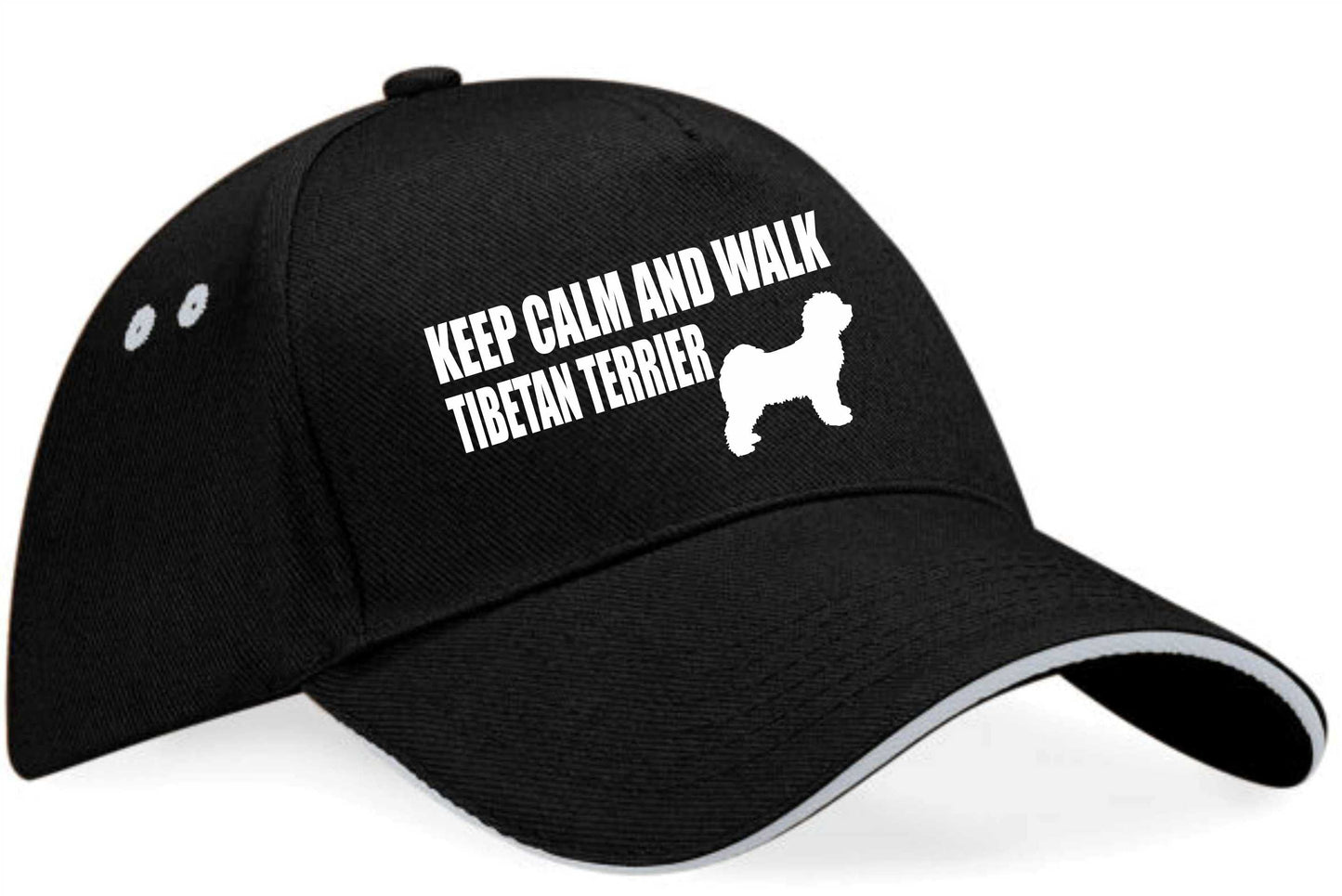 Keep Calm & Walk Tibetan Terrier Baseball Cap Dog Lovers Gift For Men & Ladies