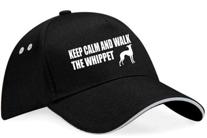 Keep Calm & Walk The Whippett Baseball Cap Dog Lovers Gift For Men & Ladies