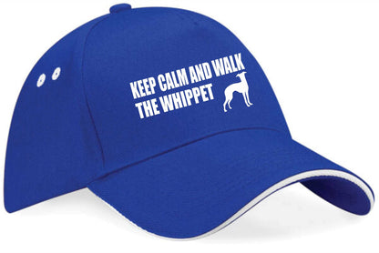 Keep Calm & Walk The Whippett Baseball Cap Dog Lovers Gift For Men & Ladies