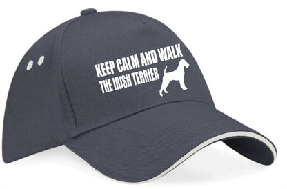 Keep Calm & Walk Irish Terrier Baseball Cap Dog Lovers Gift For Men & Ladies