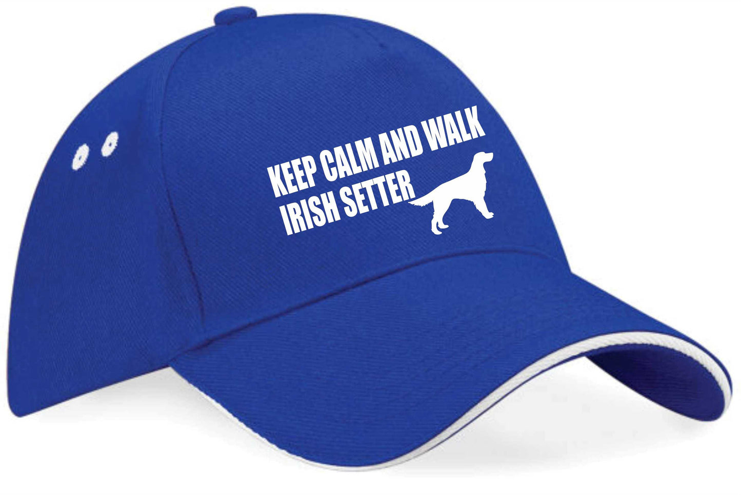 Keep Calm & Walk The Irish Setter Baseball Cap Dog Lovers Gift For Men & Ladies