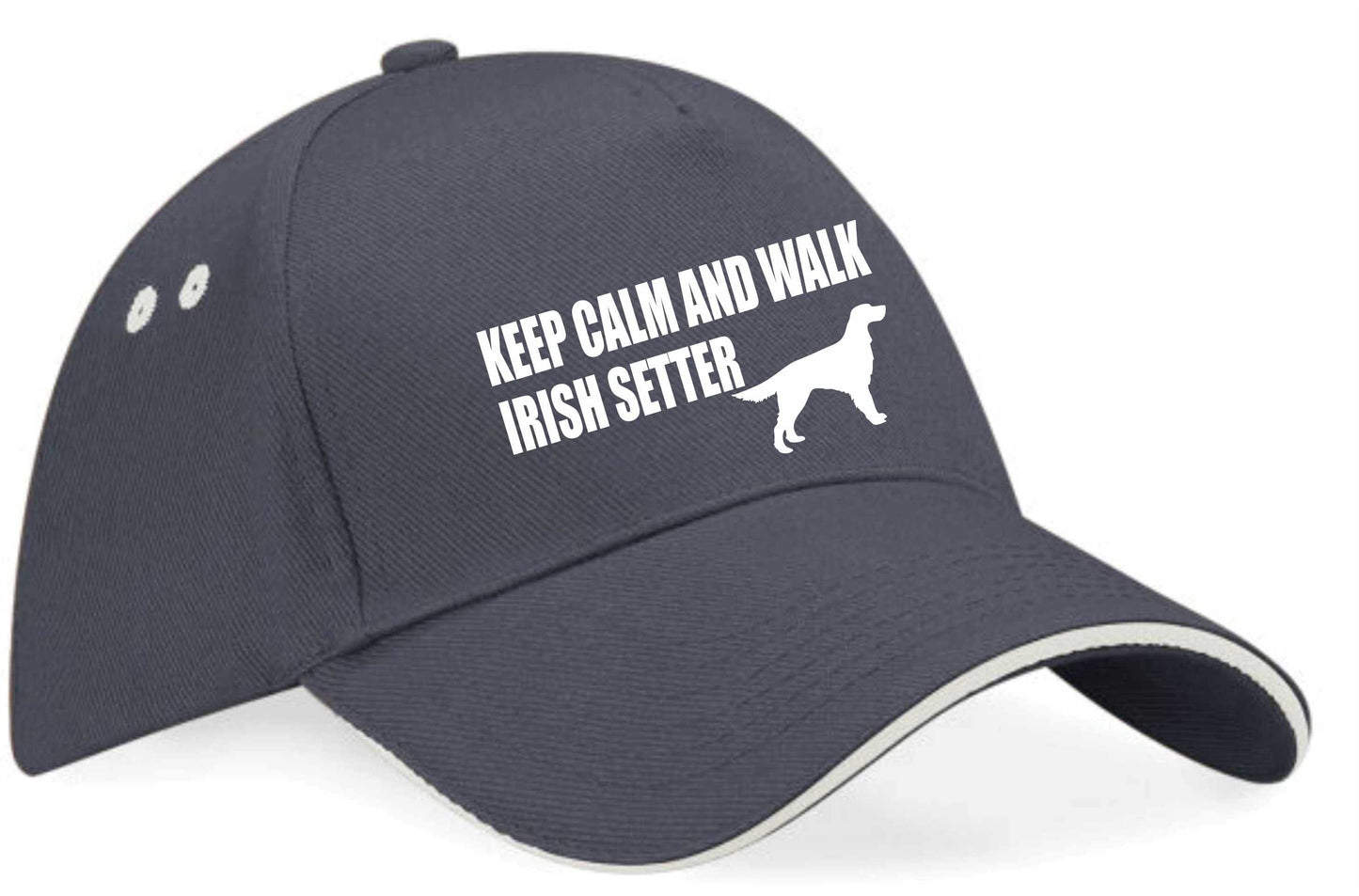 Keep Calm & Walk The Irish Setter Baseball Cap Dog Lovers Gift For Men & Ladies