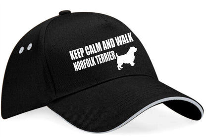 Keep Calm & Walk Norfolk Terrier Baseball Cap Dog Lovers Gift For Men & Ladies
