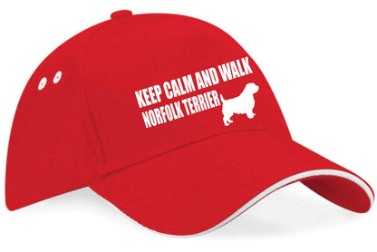Keep Calm & Walk Norfolk Terrier Baseball Cap Dog Lovers Gift For Men & Ladies