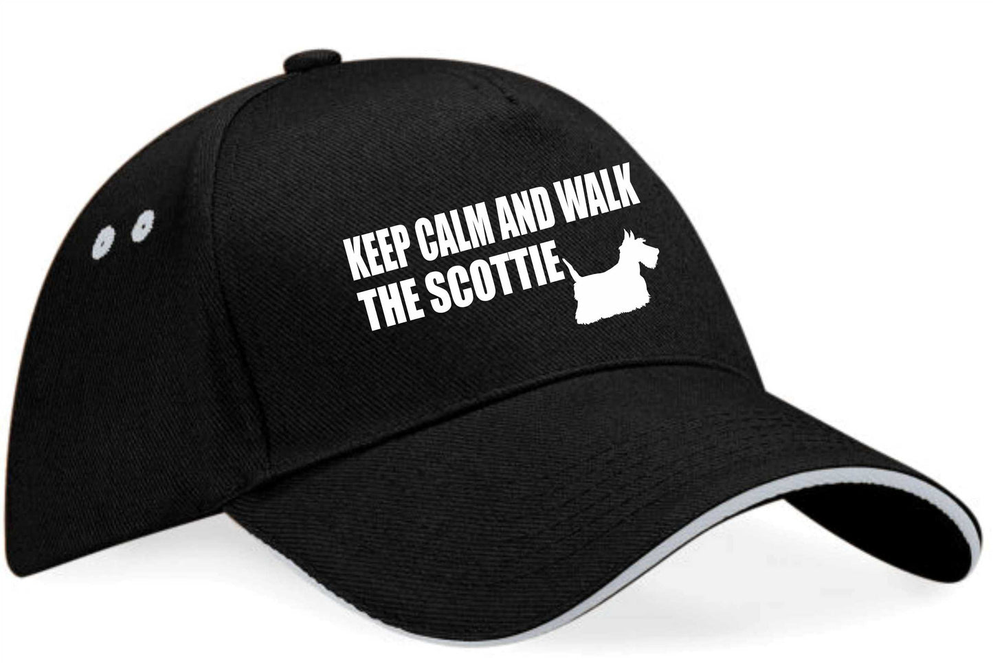 Keep Calm & Walk Scottish Terrier Baseball Cap Dog Lovers Gift For Men & Ladies