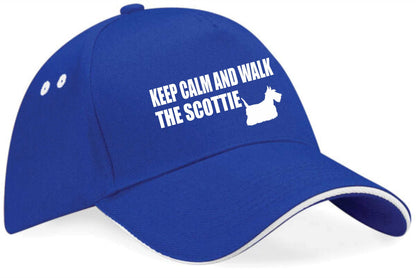 Keep Calm & Walk Scottish Terrier Baseball Cap Dog Lovers Gift For Men & Ladies
