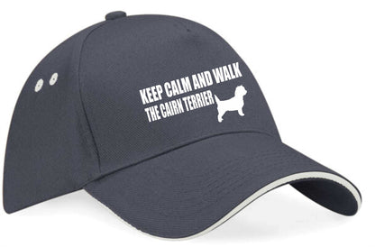 Keep Calm & Walk Cairn Terrier Baseball Cap Dog Lovers Gift For Men & Ladies
