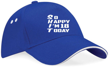 Baseball Cap Funny 18th Birthday Gift For Men & Ladies 18 Year Old Present