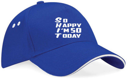 Baseball Cap Funny 50th Birthday Gift For Men & Ladies 50 Year Old Present