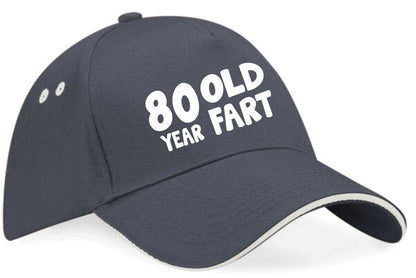 80 Year Old Fart Baseball Cap 80th Birthday Gift For Men & Women