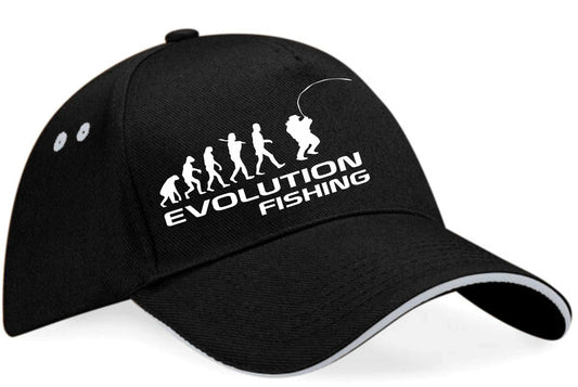 Evolution Of Fishing Baseball Cap Anglers Birthday Gift For Men & Women